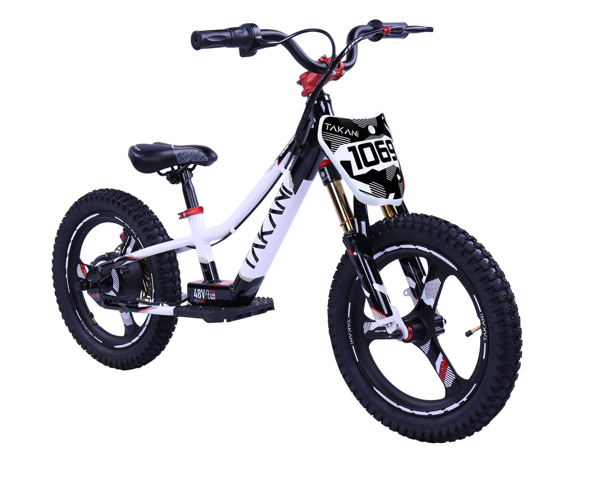 Takani 16&quot; Electric Balance Bike -TK1648-RS Crisp White